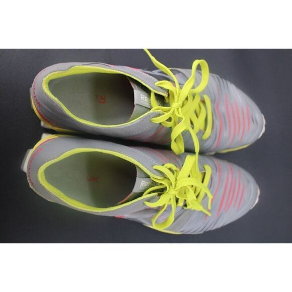 Reebok Realflex 3D FuseFrame Running Shoe Sneaker Womens Sz 8.5 Pink Gray yellow - Picture 10 of 11